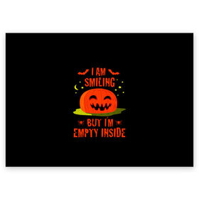 Поздравительная открытка с принтом Halloween в Курске, 100% бумага | плотность бумаги 280 г/м2, матовая, на обратной стороне линовка и место для марки
 | 31 октября | halloween | halowen | ведьма | день всех святых | джек | костюм | кровь | лого | монстр | надпись | праздник | приведение | призрак | светильник | символ | страшная | тыква | ужасы | хеллоуин | хеллуин