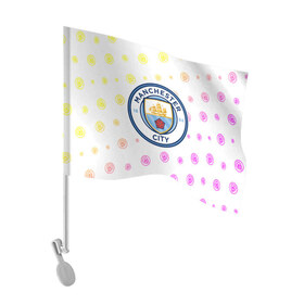 Флаг для автомобиля с принтом MANCHESTER CITY Манчестер Сити в Курске, 100% полиэстер | Размер: 30*21 см | city | club | footbal | logo | manchester | знак | клуб | логотип | логотипы | манчестер | символ | символы | сити | форма | футбол | футбольная | футбольный