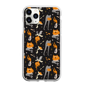 Чехол для iPhone 11 Pro матовый с принтом Halloween Monsters в Курске, Силикон |  | angry | art | cat | creatures | flame | grumpy | horror | kitten | kitty | merch | pussy | pussycat | арт | грибы | злые | иллюстрация | котенок | кошка | кринж | мерч | монстры | наряд | недовольные | огонь | паттерн | сердитые | создания
