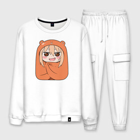 Мужской костюм хлопок с принтом Himouto! Umaru-chan в Курске, 100% хлопок | на свитшоте круглая горловина, мягкая резинка по низу. Брюки заужены к низу, на них два вида карманов: два “обычных” по бокам и два объемных, с клапанами, расположенные ниже линии бедра. Брюки с мягкой трикотажной резинкой на поясе и по низу штанин. В поясе для дополнительного комфорта — широкие завязки | Тематика изображения на принте: anime himouto | anime umaru | himoto | himouto | himouto umaru | himouto umaru chan | umaru | umaru chan | аниме | аниме умару | аниме химото | двуличная сестренка умару | умару | химото | химото умару тян