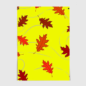 Постер с принтом Autumnal в Курске, 100% бумага
 | бумага, плотность 150 мг. Матовая, но за счет высокого коэффициента гладкости имеет небольшой блеск и дает на свету блики, но в отличии от глянцевой бумаги не покрыта лаком | Тематика изображения на принте: abstraction | autumn | autumnal | colorful | fallen | leaves | patterns | texture | yellow | абстракция | желтый | листья | опавший | осенний | осень | разноцветный | текстура | узоры