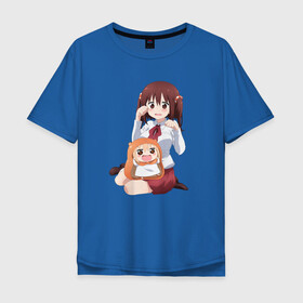 Мужская футболка хлопок Oversize с принтом Himouto! Umaru-chan  в Курске, 100% хлопок | свободный крой, круглый ворот, “спинка” длиннее передней части | anime himouto | anime umaru | himoto | himouto | himouto umaru | himouto umaru chan | umaru | umaru chan | аниме | аниме умару | аниме химото | двуличная сестренка умару | умару | химото | химото умару тян