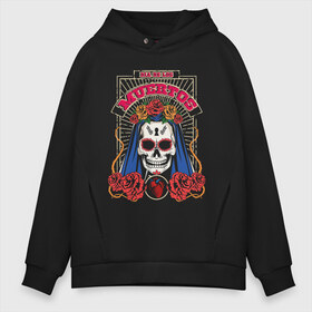 Мужское худи Oversize хлопок с принтом DIA DE LOS MUERTOS в Курске, френч-терри — 70% хлопок, 30% полиэстер. Мягкий теплый начес внутри —100% хлопок | боковые карманы, эластичные манжеты и нижняя кромка, капюшон на магнитной кнопке | de los | dia | halloween | mertos | де лос | диа | монстр | муертос | ночь | скелет | ужасов | хэллоуин | хэлоуин