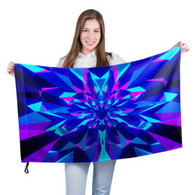 Флаг 3D с принтом Оптическая иллюзия в Курске, 100% полиэстер | плотность ткани — 95 г/м2, размер — 67 х 109 см. Принт наносится с одной стороны | абстракция | иллюзия | линии | оптическая иллюзия | треугольники | узор