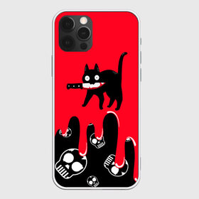 Чехол для iPhone 12 Pro Max с принтом WHAT CAT в Курске, Силикон |  | Тематика изображения на принте: art | black | black cat | cat | dark | dark cat | halloween | what | what cat | what mem | арт | кот | кот арт | кот мем | мем | нож | праздник | прикол | прикольный кот | убица | хэллоуин | чёрный | чёрный кот | что | что мем