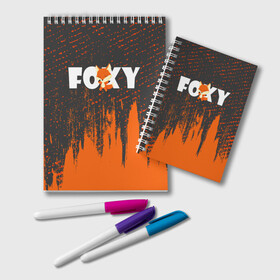 Блокнот с принтом ЛИСИЧКА FOXY в Курске, 100% бумага | 48 листов, плотность листов — 60 г/м2, плотность картонной обложки — 250 г/м2. Листы скреплены удобной пружинной спиралью. Цвет линий — светло-серый
 | Тематика изображения на принте: animals | fox | foxes | foxy | ginger | животные | лис | лиса | лисенок | лисий | лисица | лисицы | лисичка | лисички | лисы | лисята | оранжевый