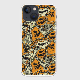 Чехол для iPhone 13 mini с принтом Хэллоуин в Курске,  |  | art | background | candy | halloween | pumpkin | star | texture | арт | звезда | конфеты | текстура | тыква | фон | хэллоуин | хэлуин