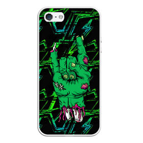 Чехол для iPhone 5/5S матовый с принтом Rock Zombie в Курске, Силикон | Область печати: задняя сторона чехла, без боковых панелей | blood | diablo | haloween | horror | дьявол | зомби | кости | кровь | мозги | мясо | страшилка | ужасы | хеллоуин | хелоуин
