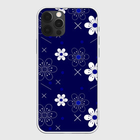 Чехол для iPhone 12 Pro Max с принтом Сhamomile в Курске, Силикон |  | abstraction | blue | chamomile | flowers | patterns | shapes | texture | абстракция | ромашки | синий | текстура | узоры | формы | цветы