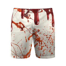 Мужские шорты спортивные с принтом Стекающая кровь в Курске,  |  | 2020 | blood | halloween | капли | кровавый | кровь | пятна | следы | стекающая | хэллоуин | хэлоуин
