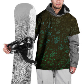Накидка на куртку 3D с принтом Иконпак в Курске, 100% полиэстер |  | гитара | джойстик | единорог | иконки | кубики | лего | мона лиза