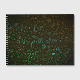 Альбом для рисования с принтом Иконпак в Курске, 100% бумага
 | матовая бумага, плотность 200 мг. | гитара | джойстик | единорог | иконки | кубики | лего | мона лиза