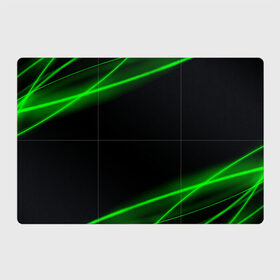 Магнитный плакат 3Х2 с принтом Неоновые лучи в Курске, Полимерный материал с магнитным слоем | 6 деталей размером 9*9 см | Тематика изображения на принте: зеленые линии | зеленые лучи | зеленый луч | линии | луч | неон | неоновые лучи