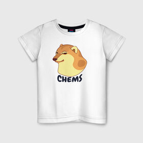 Детская футболка хлопок с принтом Чимс в Курске, 100% хлопок | круглый вырез горловины, полуприлегающий силуэт, длина до линии бедер | chemps | chems | doge | dogo | дог | доге | доке и чимс | чимс | чимс доге