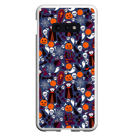 Чехол для Samsung S10E с принтом Halloween в Курске, Силикон | Область печати: задняя сторона чехла, без боковых панелей | 31 октября | halloween | halowen | ведьма | день всех святых | джек | костюм | кровь | лого | монстр | надпись | праздник | приведение | призрак | светильник | символ | страшная | тыква | ужасы | хеллоуин | хеллуин