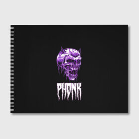 Альбом для рисования с принтом Phonk в Курске, 100% бумага
 | матовая бумага, плотность 200 мг. | hip | hip hop | hop | phonk | rap | skull | рэп | фонк | хип | хип хоп | хоп | череп