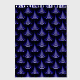 Скетчбук с принтом Scales в Курске, 100% бумага
 | 48 листов, плотность листов — 100 г/м2, плотность картонной обложки — 250 г/м2. Листы скреплены сверху удобной пружинной спиралью | abstraction | illusion | pattern | purple | scales | shapes | shimmer | texture | waves | абстракция | волны | иллюзия | паттерн | переливаеться | текстура | фиолетовый | формы | чешуя
