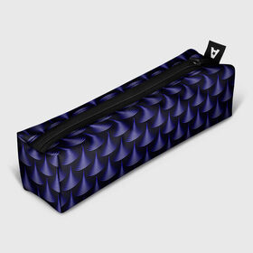 Пенал 3D с принтом Scales в Курске, 100% полиэстер | плотная ткань, застежка на молнии | abstraction | illusion | pattern | purple | scales | shapes | shimmer | texture | waves | абстракция | волны | иллюзия | паттерн | переливаеться | текстура | фиолетовый | формы | чешуя