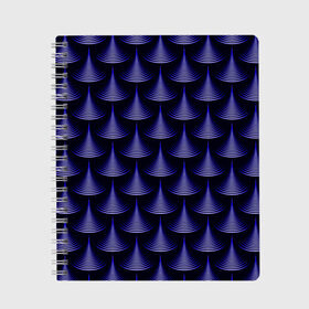 Тетрадь с принтом Scales в Курске, 100% бумага | 48 листов, плотность листов — 60 г/м2, плотность картонной обложки — 250 г/м2. Листы скреплены сбоку удобной пружинной спиралью. Уголки страниц и обложки скругленные. Цвет линий — светло-серый
 | abstraction | illusion | pattern | purple | scales | shapes | shimmer | texture | waves | абстракция | волны | иллюзия | паттерн | переливаеться | текстура | фиолетовый | формы | чешуя
