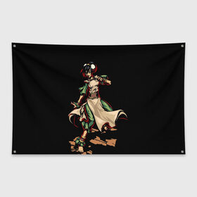 Флаг-баннер с принтом ТОФ АВАТАР в Курске, 100% полиэстер | размер 67 х 109 см, плотность ткани — 95 г/м2; по краям флага есть четыре люверса для крепления | avatar | the last airbender | toph | аанг | аватар | аниме | будда | катара | легенда об аанге | сокка | тоф