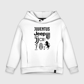 Детское худи Oversize хлопок с принтом JUVENTUS в Курске, френч-терри — 70% хлопок, 30% полиэстер. Мягкий теплый начес внутри —100% хлопок | боковые карманы, эластичные манжеты и нижняя кромка, капюшон на магнитной кнопке | Тематика изображения на принте: cristiano ronaldo | fc juventus | juventus | криштиану роналду. | фк ювентус | футбол | футбольный клуб | ювентус