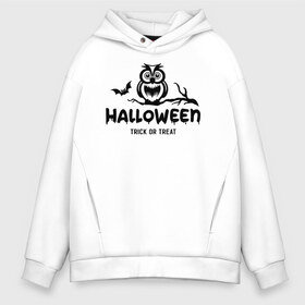 Мужское худи Oversize хлопок с принтом Halloween в Курске, френч-терри — 70% хлопок, 30% полиэстер. Мягкий теплый начес внутри —100% хлопок | боковые карманы, эластичные манжеты и нижняя кромка, капюшон на магнитной кнопке | Тематика изображения на принте: 31 октября | halloween | halowen | ведьма | день всех святых | джек | костюм | кровь | лого | монстр | надпись | праздник | приведение | призрак | светильник | символ | страшная | тыква | ужасы | хеллоуин | хеллуин