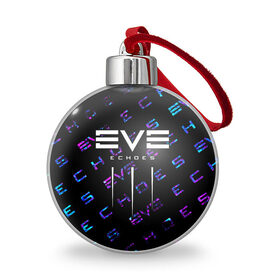 Ёлочный шар с принтом EVE ECHOES / ИВ ЭХО в Курске, Пластик | Диаметр: 77 мм | echo | echoes | eve | game | games | logo | online | space | ев онлайн | ев эхо | еве | ив онлайн | ив эхо | игра | игры | космос | лого | логотип | логотипы | онлайн | символ | символы | эхо | эхос