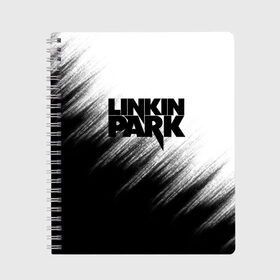 Тетрадь с принтом Linkin Park в Курске, 100% бумага | 48 листов, плотность листов — 60 г/м2, плотность картонной обложки — 250 г/м2. Листы скреплены сбоку удобной пружинной спиралью. Уголки страниц и обложки скругленные. Цвет линий — светло-серый
 | linkin park | music | rok | брэд делсон | гитара | джо хан | кайл кристнер | линкин парк | майк шинода | марк уэйкфилд | музыка | роб бурдон | рок | феникс фаррелл | честер беннингтон