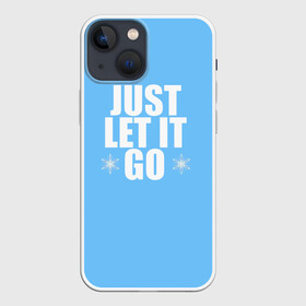 Чехол для iPhone 13 mini с принтом Just Let it go. Frozen в Курске,  |  | Тематика изображения на принте: elsa | frozen | just let it go | холодное сердце