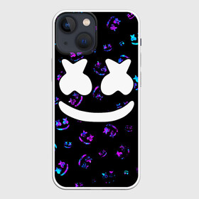 Чехол для iPhone 13 mini с принтом MARSHMELLO   МАРШМЕЛЛОУ в Курске,  |  | face | logo | marsh | marshmallow | marshmello | marshmelo | mello | smile | лицо | лого | маршмеллов | маршмеллоу | маршмеллу | маршмело | маршмелов | маршмелоу | маска | музыка | рожица | символ | смайл | улыбка