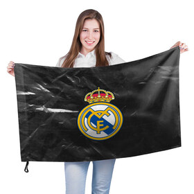 Флаг 3D с принтом REAL MADRID / РЕАЛ МАДРИД в Курске, 100% полиэстер | плотность ткани — 95 г/м2, размер — 67 х 109 см. Принт наносится с одной стороны | football | logo | madrid | real | realmadrid | sport | клуб | лого | логотип | логотипы | мадрид | реал | реалмадрид | символ | символы | спорт | форма | футбол | футбольная