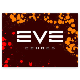 Поздравительная открытка с принтом EVE ECHOES / ИВ ЭХО в Курске, 100% бумага | плотность бумаги 280 г/м2, матовая, на обратной стороне линовка и место для марки
 | Тематика изображения на принте: echo | echoes | eve | game | games | logo | online | space | ев онлайн | ев эхо | еве | ив онлайн | ив эхо | игра | игры | космос | лого | логотип | логотипы | онлайн | символ | символы | эхо | эхос