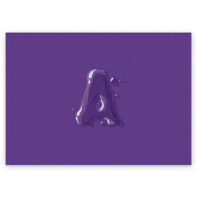 Поздравительная открытка с принтом A, буква, мыльный пузырь. в Курске, 100% бумага | плотность бумаги 280 г/м2, матовая, на обратной стороне линовка и место для марки
 | a | bubble | character | letter | lettering | liquid | purple | violet | а | алфавит | буква | жидкость | каллиграфия | капли | капля | леттеринг | мыльный пузырь | прозрачный | фиолетовый