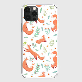 Чехол для iPhone 12 Pro Max с принтом Акварельные лисички в Курске, Силикон |  | art | autumn | cute | pattern | winter | акварель | арт | арты | бежит | живопись | животные | зима | иллюстрация | лиса | лисица | лисы | милая | нарисованная | осень | охотник | пастель | паттерн | прыгает | пушистая