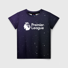 Детская футболка 3D с принтом Premier League АПЛ в Курске, 100% гипоаллергенный полиэфир | прямой крой, круглый вырез горловины, длина до линии бедер, чуть спущенное плечо, ткань немного тянется | english premier league | epl | premier league | английская премьер лига | апл | футбол