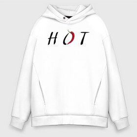 Мужское худи Oversize хлопок с принтом Hot pepper в Курске, френч-терри — 70% хлопок, 30% полиэстер. Мягкий теплый начес внутри —100% хлопок | боковые карманы, эластичные манжеты и нижняя кромка, капюшон на магнитной кнопке | hot | hot pepper | pepper | горячий | горячий перец | горячо | крутой перец | перец | перцы | перчик | перчики