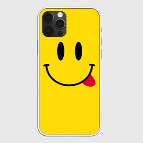 Чехол для iPhone 12 Pro Max с принтом Смайлик в Курске, Силикон |  | cheerful | emoticon | icon | joy | smile | tongue | веселый | значок | радость | смайлик | улыбка | язык