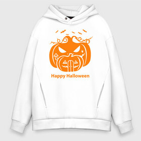 Мужское худи Oversize хлопок с принтом Halloween в Курске, френч-терри — 70% хлопок, 30% полиэстер. Мягкий теплый начес внутри —100% хлопок | боковые карманы, эластичные манжеты и нижняя кромка, капюшон на магнитной кнопке | Тематика изображения на принте: 31 октября | halloween | halowen | ведьма | день всех святых | джек | костюм | кровь | лого | монстр | надпись | праздник | приведение | призрак | светильник | символ | страшная | тыква | ужасы | хеллоуин | хеллуин