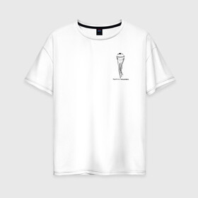 Женская футболка хлопок Oversize с принтом глаза в банке Эстетика в Курске, 100% хлопок | свободный крой, круглый ворот, спущенный рукав, длина до линии бедер
 | 