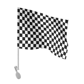 Флаг для автомобиля с принтом Шахматка в Курске, 100% полиэстер | Размер: 30*21 см | Тематика изображения на принте: абстракция | в клетку | игра | клетка | клеточка | тренд | черно белая | черно белая клетка | шахматка | шахматная клетка | шахматы