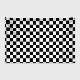 Флаг-баннер с принтом Шахматка в Курске, 100% полиэстер | размер 67 х 109 см, плотность ткани — 95 г/м2; по краям флага есть четыре люверса для крепления | абстракция | в клетку | игра | клетка | клеточка | тренд | черно белая | черно белая клетка | шахматка | шахматная клетка | шахматы