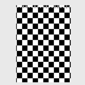 Скетчбук с принтом Шахматка в Курске, 100% бумага
 | 48 листов, плотность листов — 100 г/м2, плотность картонной обложки — 250 г/м2. Листы скреплены сверху удобной пружинной спиралью | абстракция | в клетку | игра | клетка | клеточка | тренд | черно белая | черно белая клетка | шахматка | шахматная клетка | шахматы