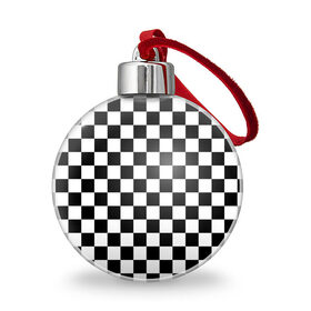 Ёлочный шар с принтом Шахматка в Курске, Пластик | Диаметр: 77 мм | Тематика изображения на принте: абстракция | в клетку | игра | клетка | клеточка | тренд | черно белая | черно белая клетка | шахматка | шахматная клетка | шахматы