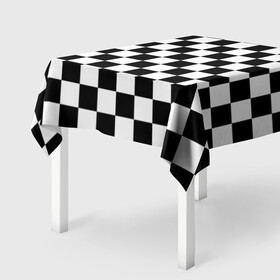 Скатерть 3D с принтом Шахматка в Курске, 100% полиэстер (ткань не мнется и не растягивается) | Размер: 150*150 см | абстракция | в клетку | игра | клетка | клеточка | тренд | черно белая | черно белая клетка | шахматка | шахматная клетка | шахматы