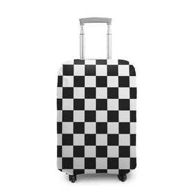 Чехол для чемодана 3D с принтом Шахматка в Курске, 86% полиэфир, 14% спандекс | двустороннее нанесение принта, прорези для ручек и колес | абстракция | в клетку | игра | клетка | клеточка | тренд | черно белая | черно белая клетка | шахматка | шахматная клетка | шахматы