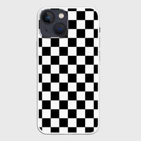 Чехол для iPhone 13 mini с принтом Шахматка в Курске,  |  | Тематика изображения на принте: абстракция | в клетку | игра | клетка | клеточка | тренд | черно белая | черно белая клетка | шахматка | шахматная клетка | шахматы