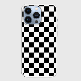 Чехол для iPhone 13 Pro с принтом Шахматка в Курске,  |  | Тематика изображения на принте: абстракция | в клетку | игра | клетка | клеточка | тренд | черно белая | черно белая клетка | шахматка | шахматная клетка | шахматы