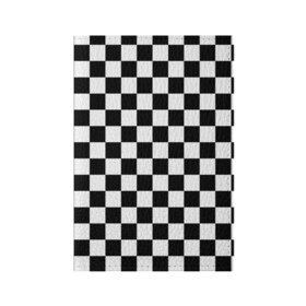 Обложка для паспорта матовая кожа с принтом Шахматка в Курске, натуральная матовая кожа | размер 19,3 х 13,7 см; прозрачные пластиковые крепления | абстракция | в клетку | игра | клетка | клеточка | тренд | черно белая | черно белая клетка | шахматка | шахматная клетка | шахматы