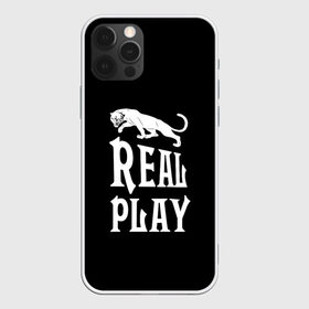 Чехол для iPhone 12 Pro Max с принтом Real Play - черная пантера в Курске, Силикон |  | real play | большие кошки | игра | кошки | надпись | пантера