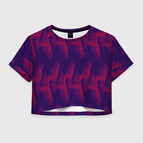 Женская футболка Crop-top 3D с принтом Малиновая свобода в Курске, 100% полиэстер | круглая горловина, длина футболки до линии талии, рукава с отворотами | вечеринка | неон | ночной клуб | повседневная носка | статуя свободы